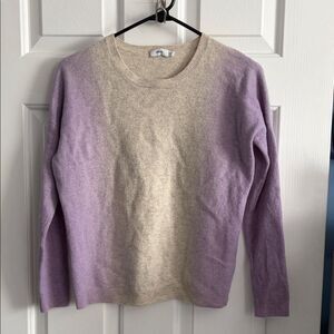 Vince Women’s Cashmere Wool Blend Dip Dye Vertical Sweater Top Size S